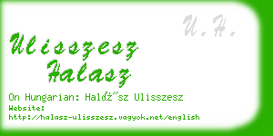ulisszesz halasz business card